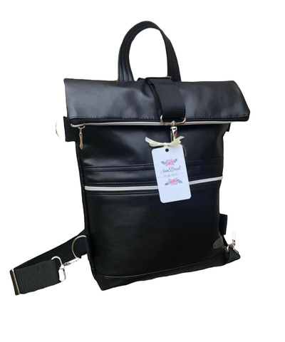 Rolltop Tasche  3 in 1 - schwarz