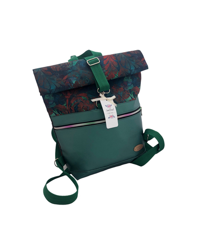 Rolltop Tasche - Grüne Blätter