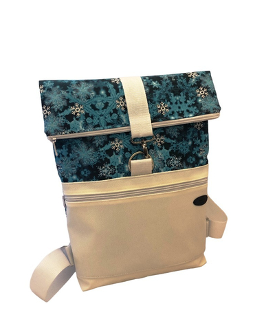 Rolltop Tasche - Schneefloken